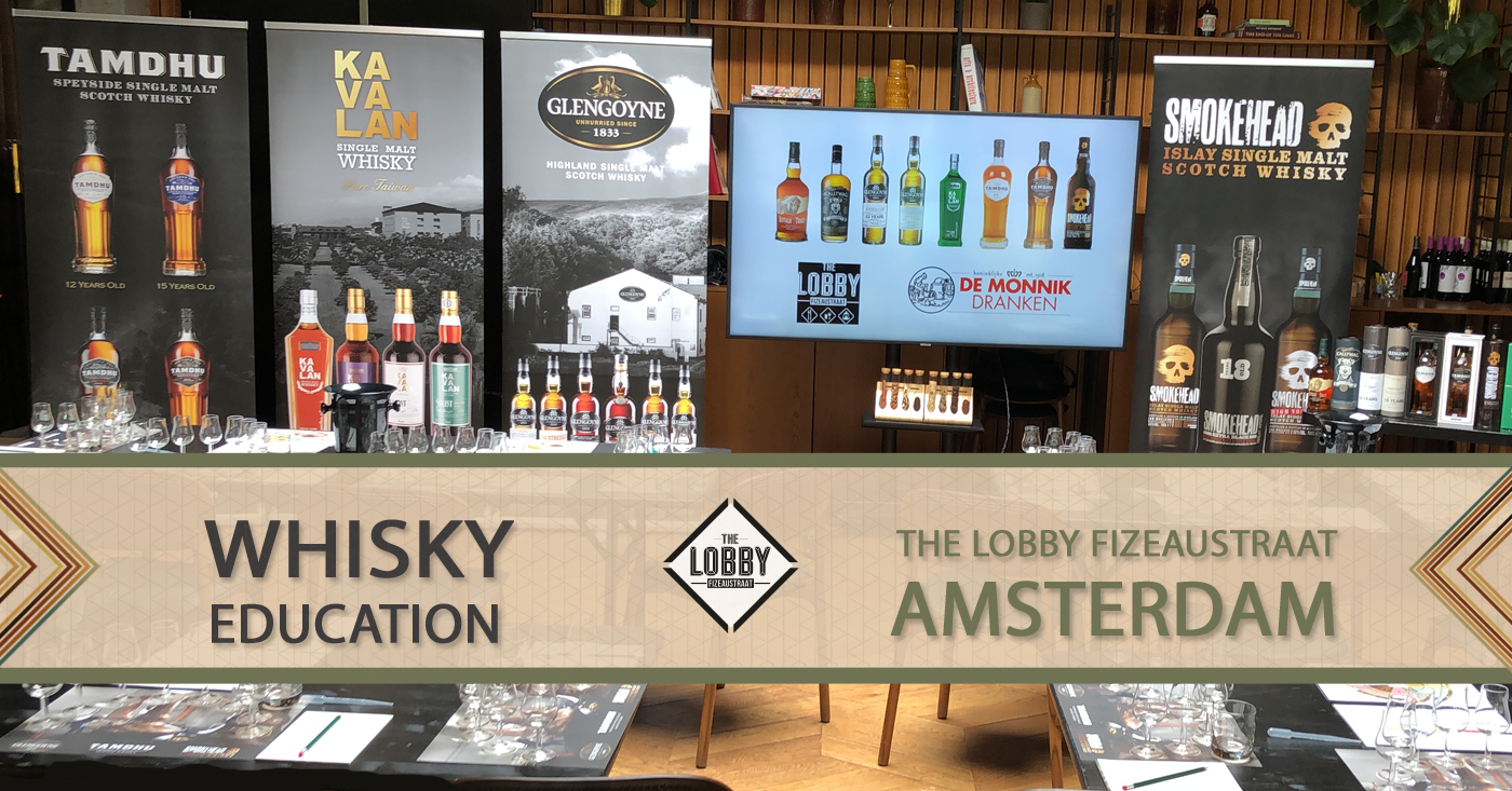 Educatieve whiskymiddag voor personeel The Lobby Amsterdam